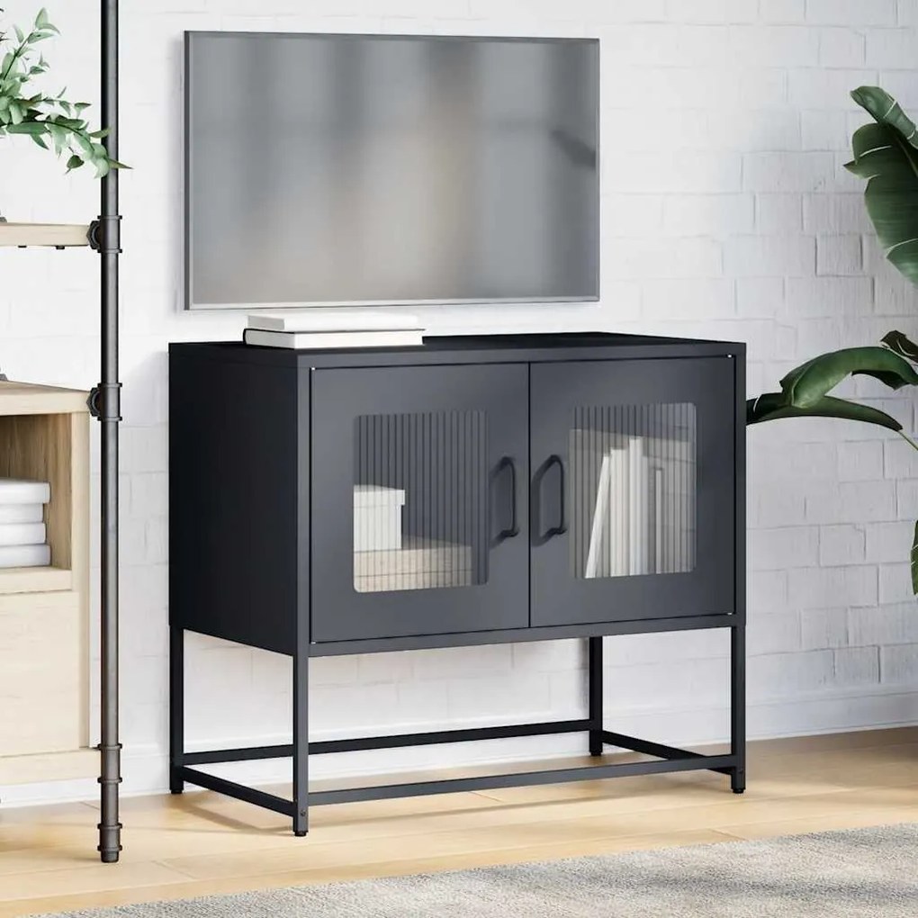 Móvel de TV 68x39x60,5 cm aço laminado a frio antracite