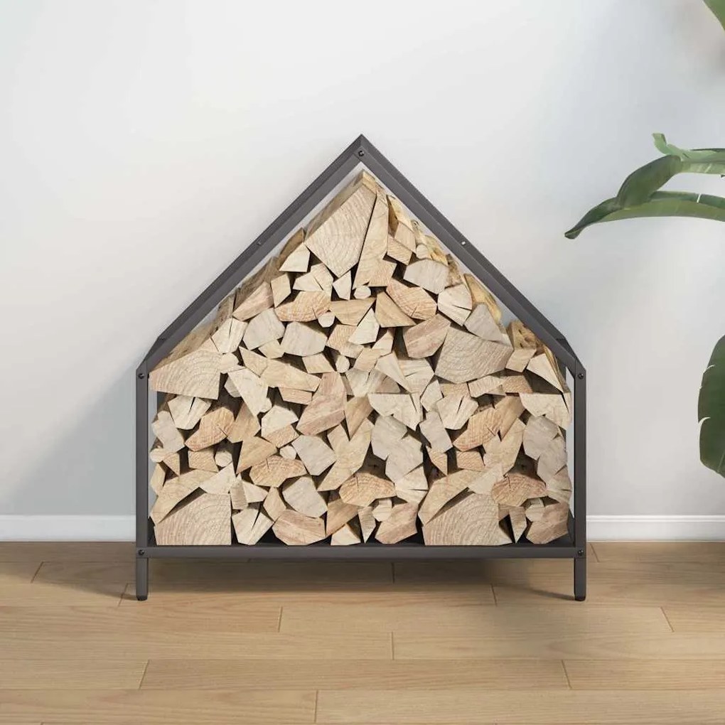Suporte para lenha 60x25x60 cm aço laminado a frio preto