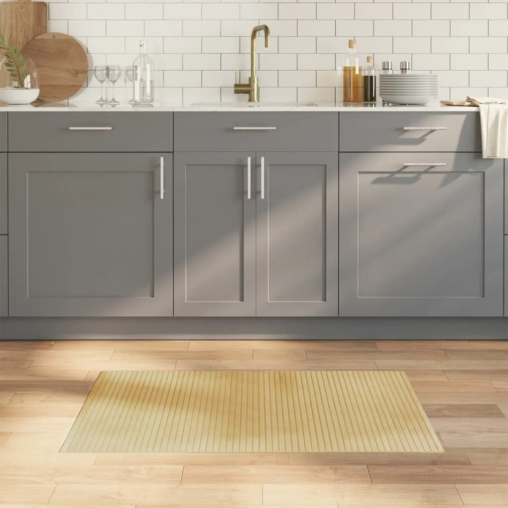 vidaXL Tapete retangular 60x100 cm bambu cor natural clara