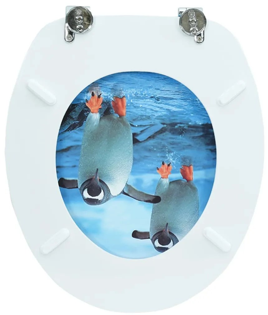 Assento de sanita com tampa MDF design pinguim