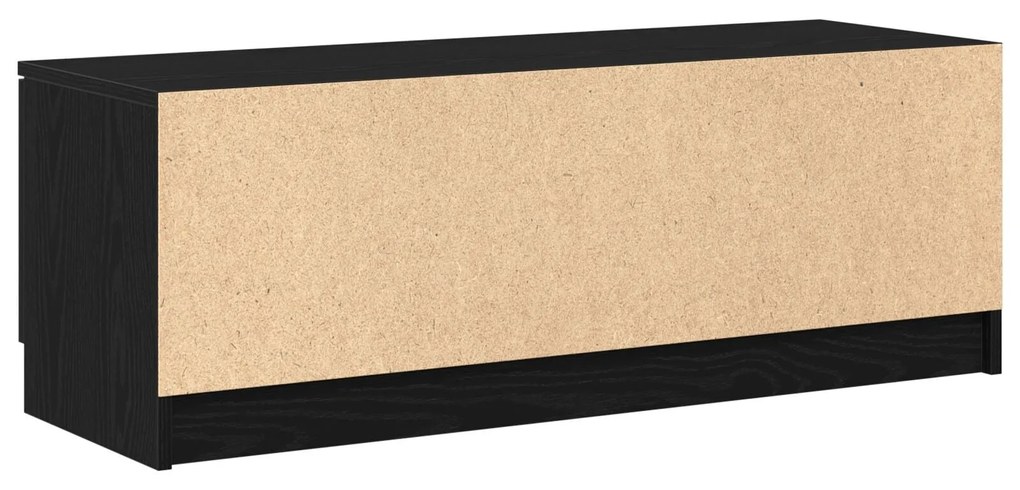 Armário para TV vidaXL Preto Carvalho 102x35x36,5 cm Madeira Engineere