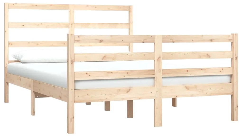 Estrutura de cama pequena casal 120x190 cm pinho maciço