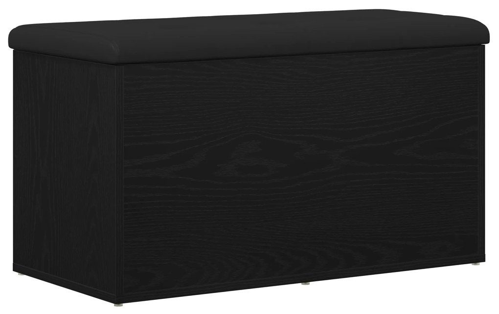 Banco de Armazenamento vidaXL Madeira de Carvalho Preto 80x40x45 cm Ma