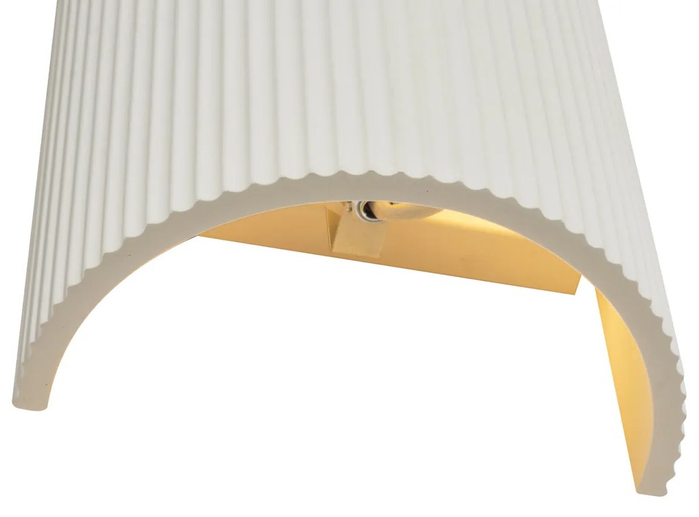 Candeeiro de Parede Escandinavo Bege Oval - Plaster