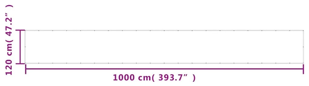 Tela varanda 120x1000cm 100% poliéster oxford cinza-acastanhado