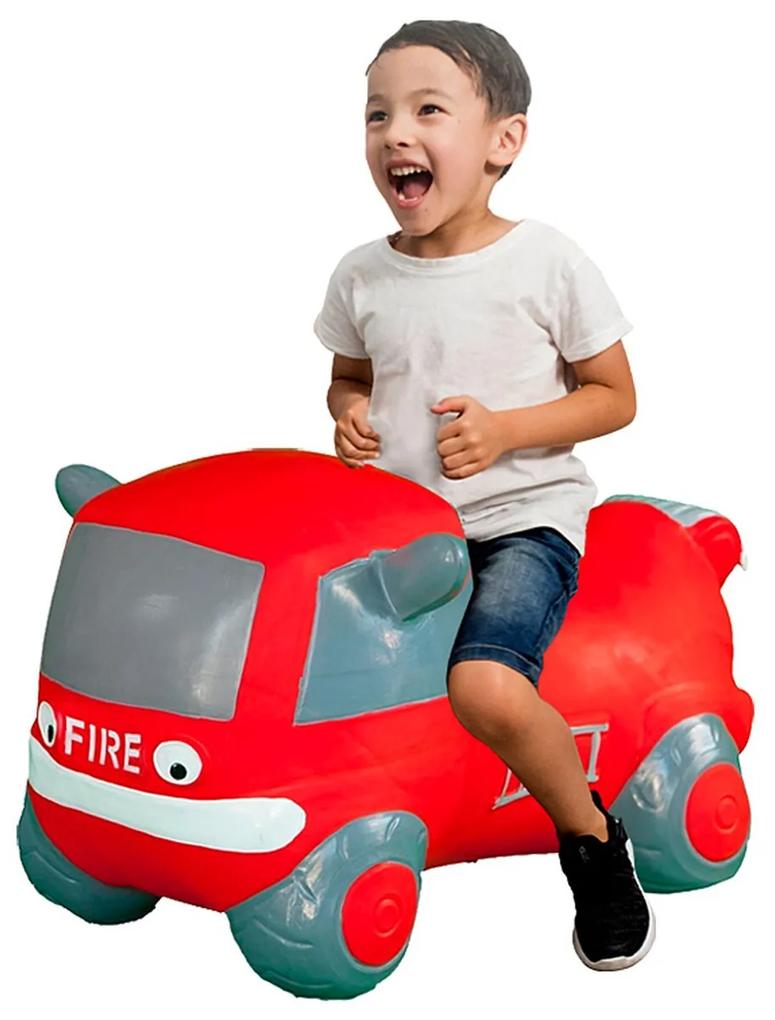Carro bombeiros insuflável Saltitante Infantil com bomba