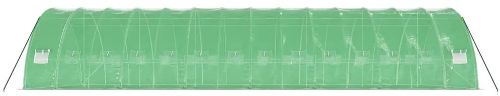 Estufa com estrutura de aço 84 m² 14x6x2,85 m verde
