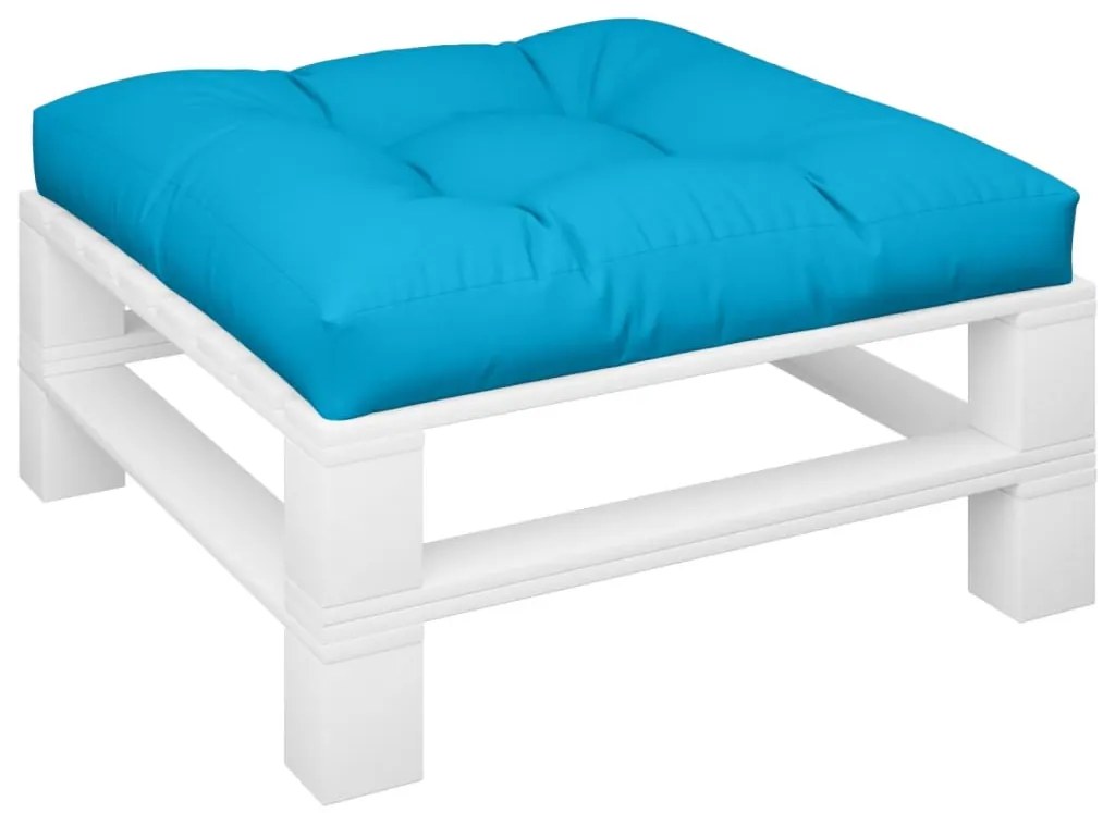 Almofadão sofá de paletes 80x80x12 cm tecido azul