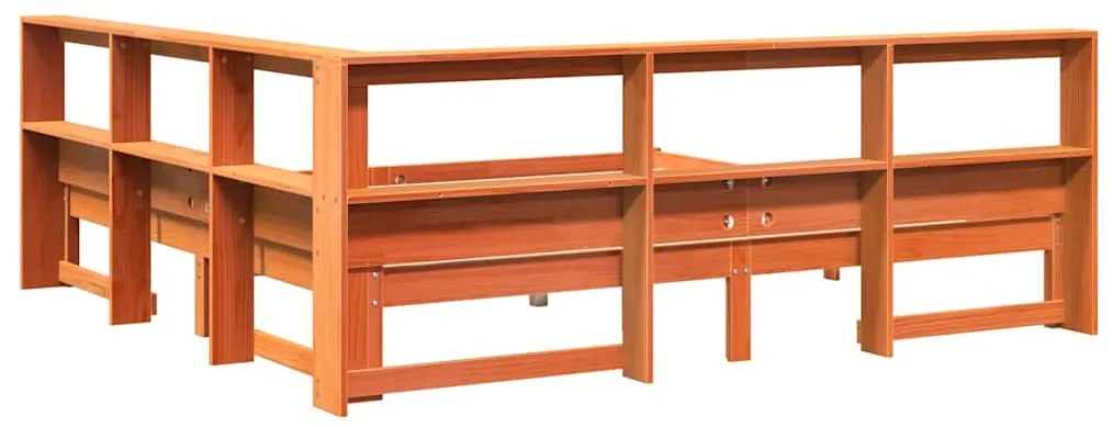 Cama com estante sem colchão 180x200 cm pinho maciço