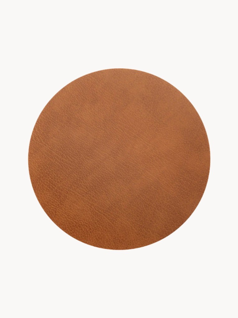 Base para copos redonda em pele Hot