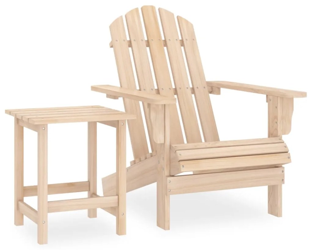 vidaXL Cadeira de jardim Adirondack com mesa madeira de abeto