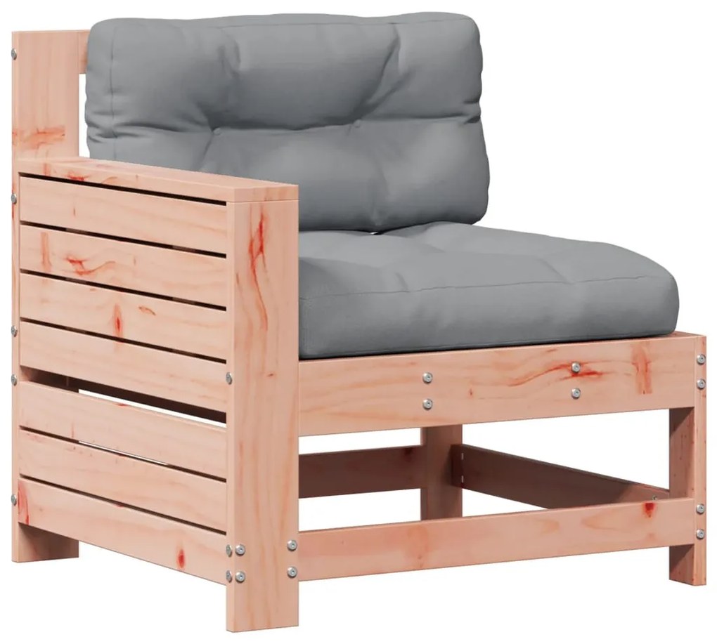 8 pcs conj. lounge jardim c/ almofadões madeira douglas maciça