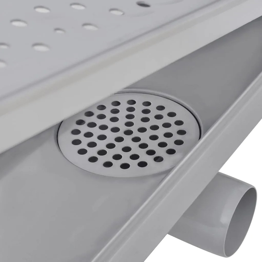 Dreno de chuveiro linear 2 pcs bolhas 630x140 mm aço inoxidável