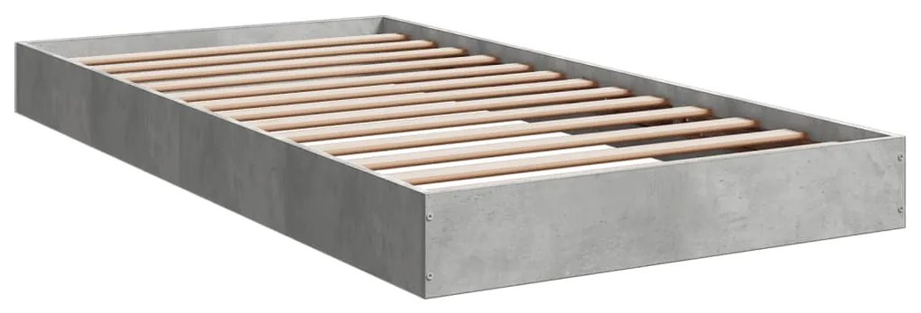 Estrutura de cama 90x190 cm derivados de madeira cinza cimento