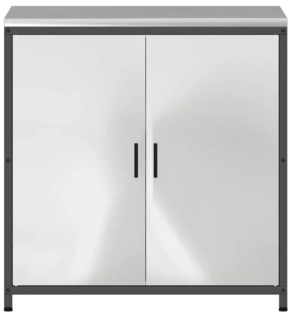 Armário de Armazenamento para Cozinha Prata 60 x 50 x 92 cm