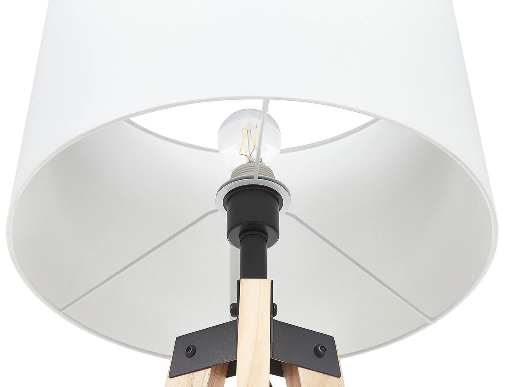 Candeeiro de pé branco 149 cm BLUFF Beliani