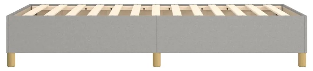 Estrutura de cama sem colchão 90x190 cm tecido cinzento-claro