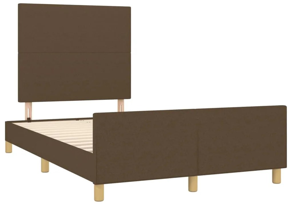 Estrutura de cama sem colchão 120x190cm castanho escuro