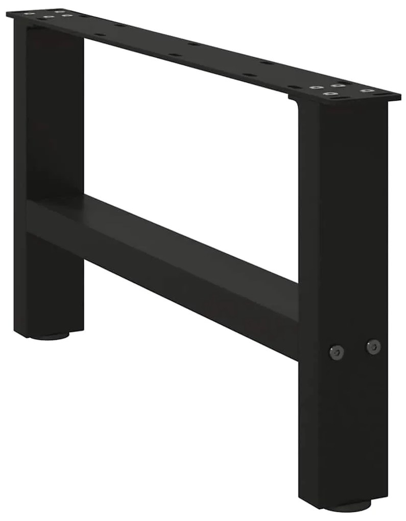 Pés para mesa de centro pretos 2 peças 60x(30-31) cm aço