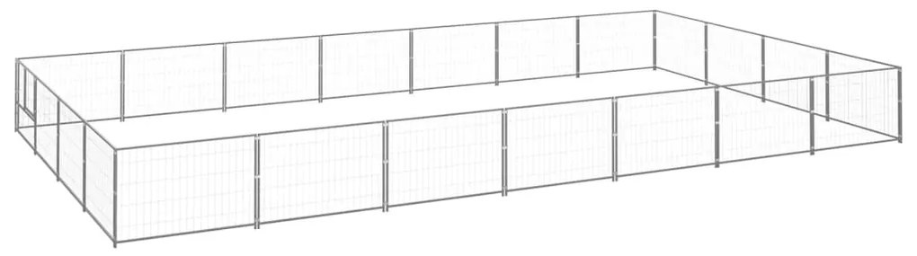 Canil para cães 28 m² aço prateado