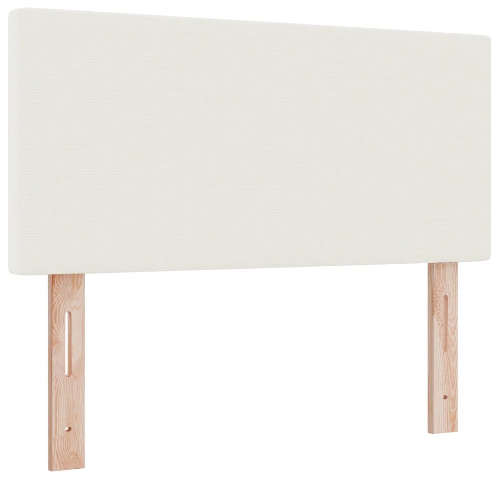 Cama Box Spring com Colchão Creme 90x200 cm Tecido de Veludo