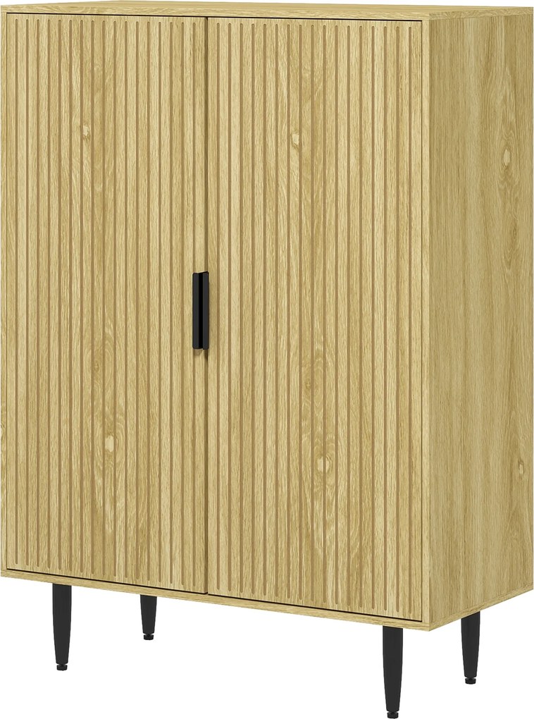Sapateira, Móvel para Calçado, 80 x 38 x 110 cm, Capacidade para 15 Pares, cor Carvalho