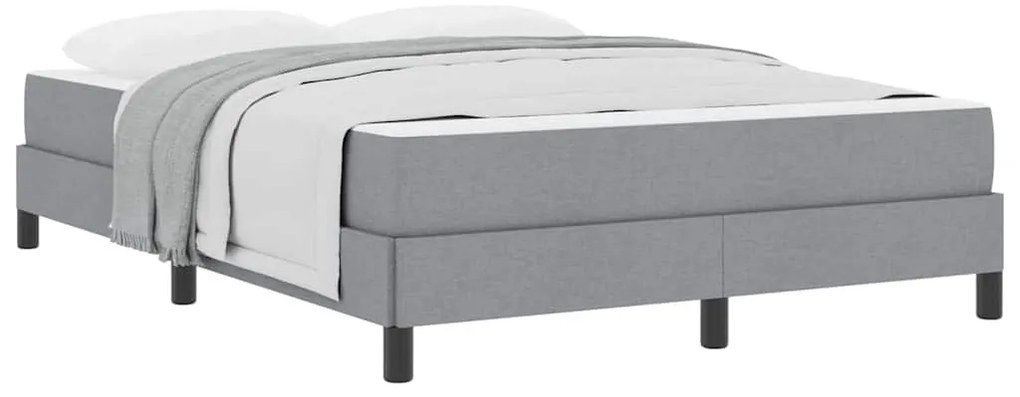 Cama Box Outros Cinzento-claro 140 x 190 cm tecido