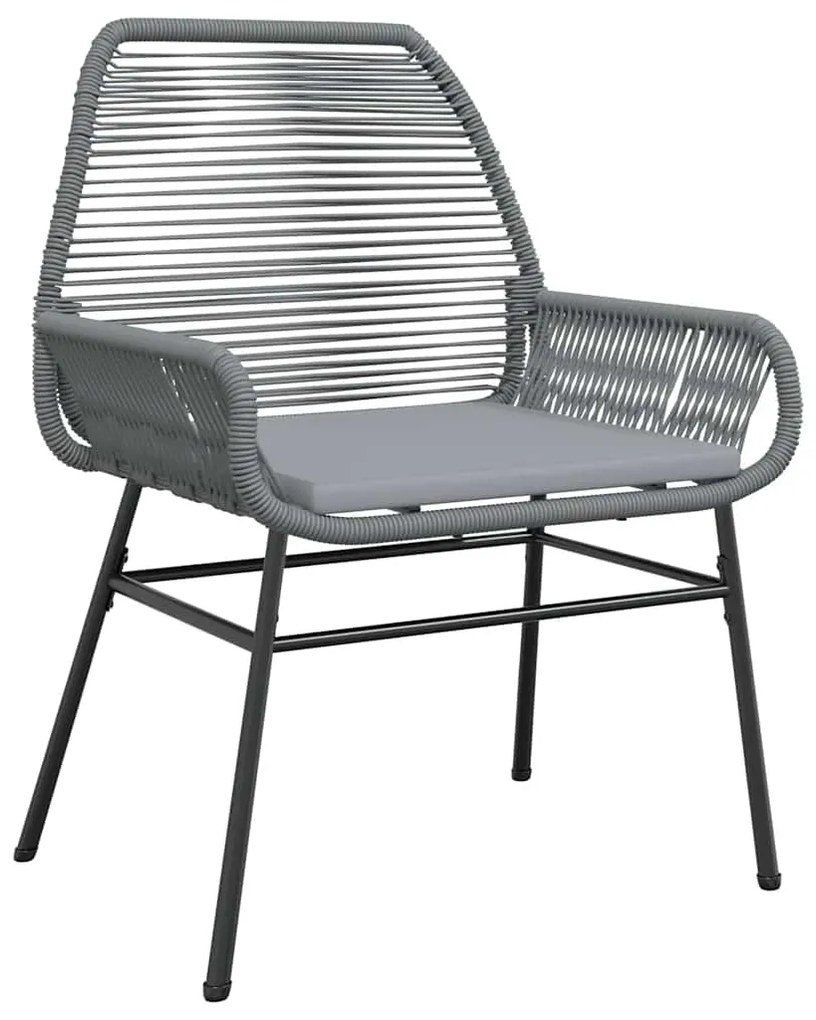 Conjunto jantar jardim 9 peças almofadas vidro vime cinzento PE