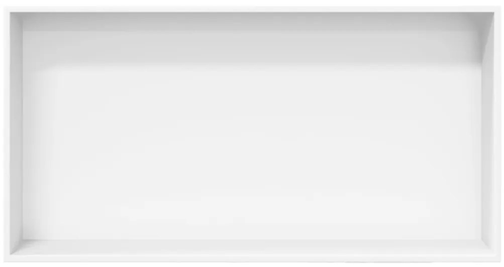 Nicho parede p/ duche 62x32x9 cm aço inoxidável branco mate
