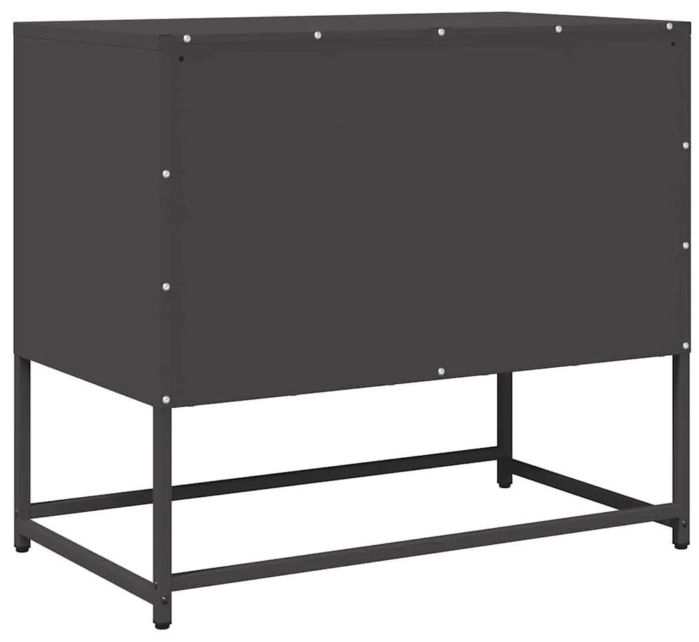 Móvel de TV 68x39x60,5 cm aço laminado a frio preto