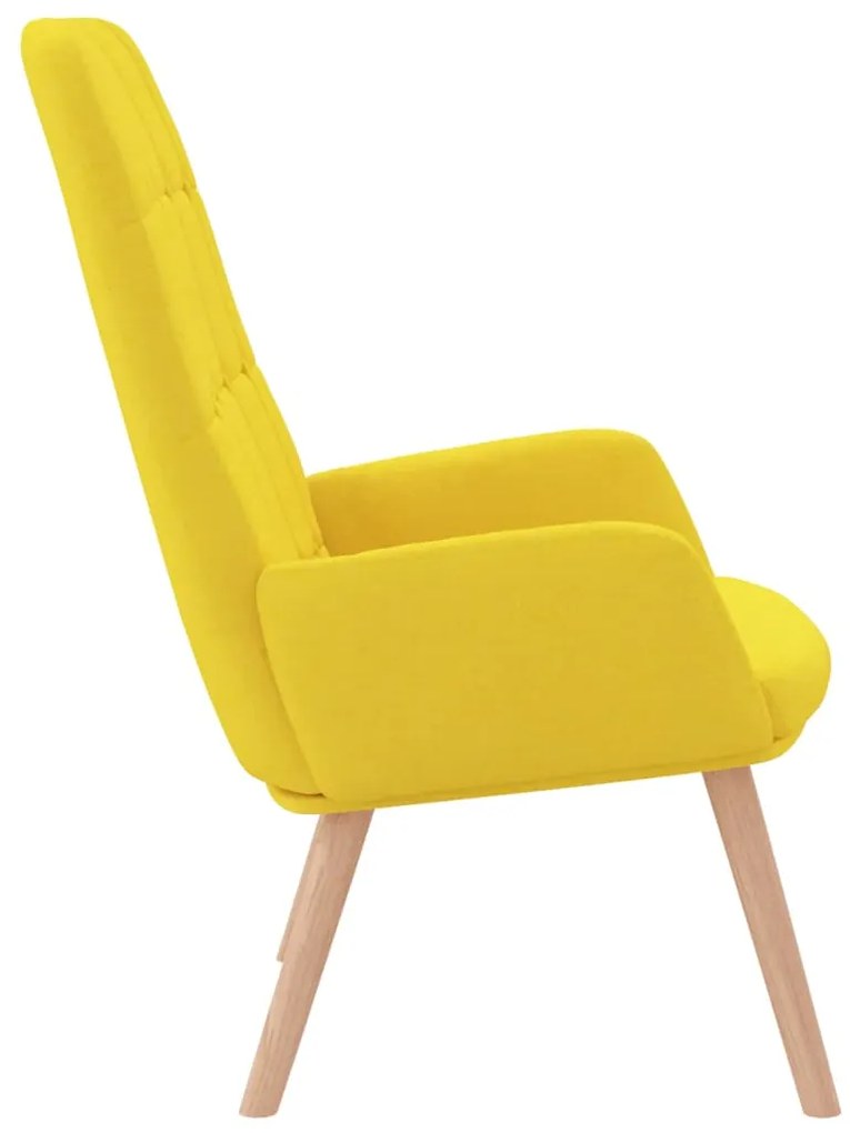 Cadeira de descanso tecido amarelo claro