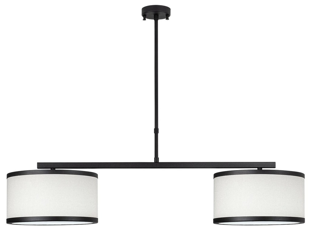 Candeeiro de Teto Way – Preto e Branco – 100 x 30 x 75 cm