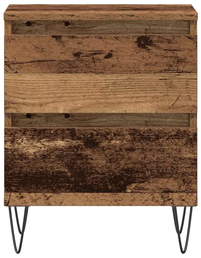 Camas de cabeceira vidaXL 2 pcs Madeira Velha 40x35x50 cm Madeira de e