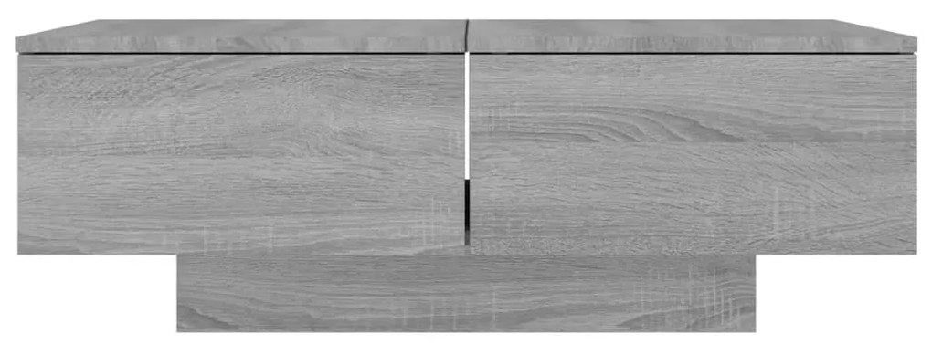 Mesa de centro 90x60x31 cm derivados de madeira cinzento sonoma