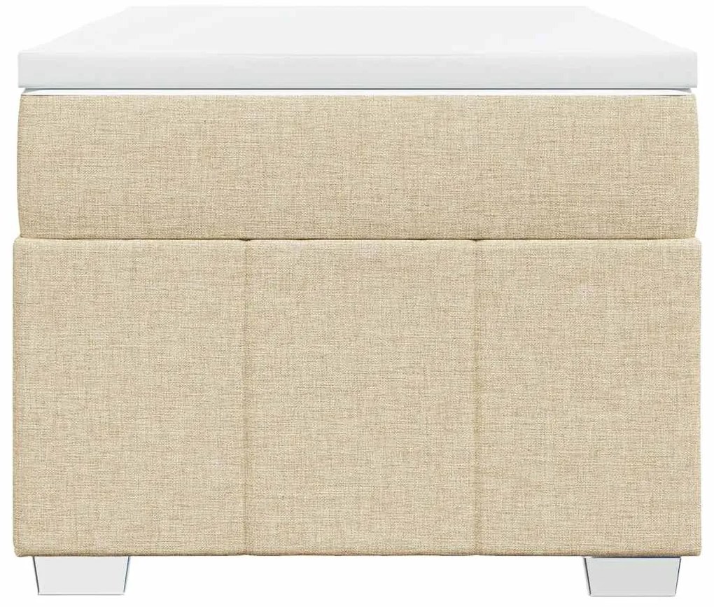 Cama com molas/colchão 100x200 cm tecido cor creme