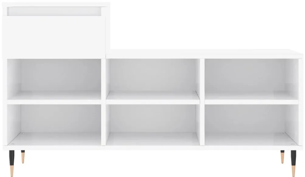 Sapateira 102x36x60 cm derivados de madeira branco brilhante