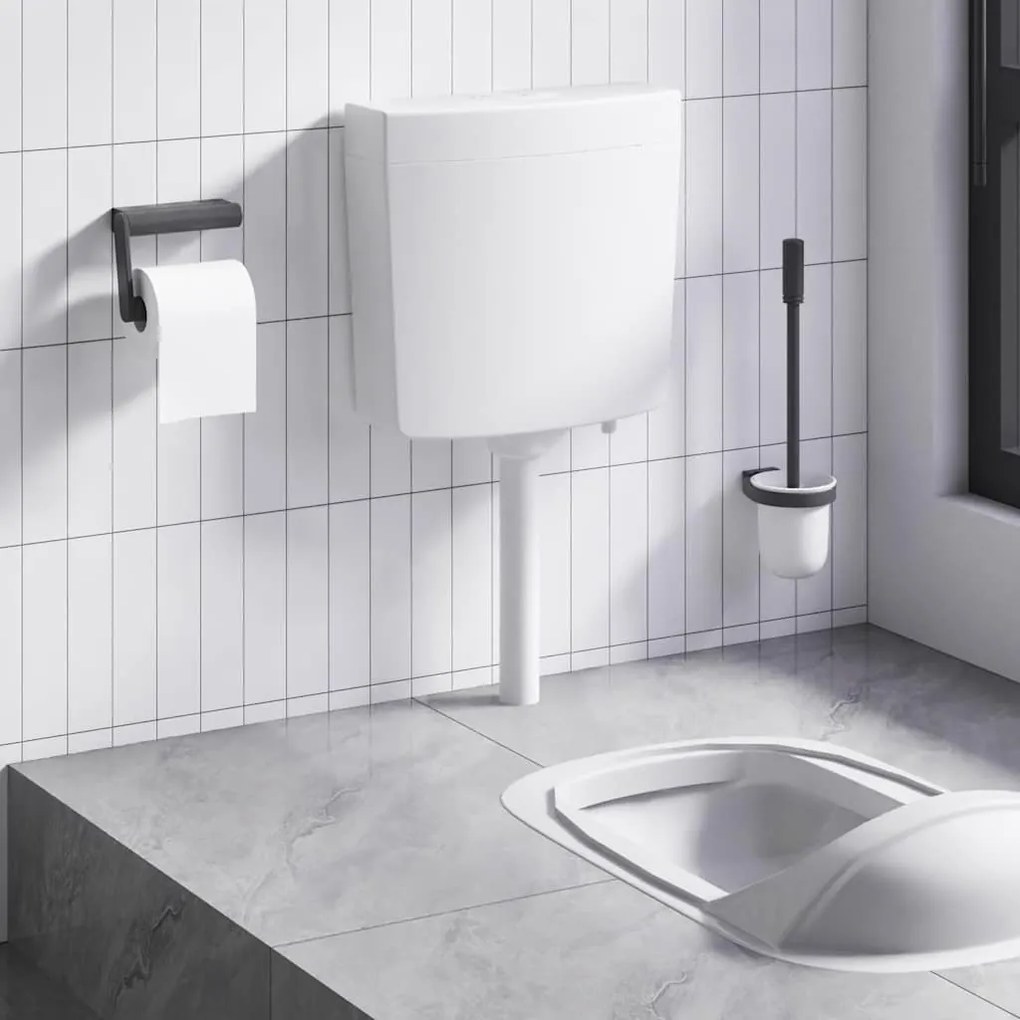 vidaXL Autoclismo de WC c/ entrada de água inferior 3/6 L branco