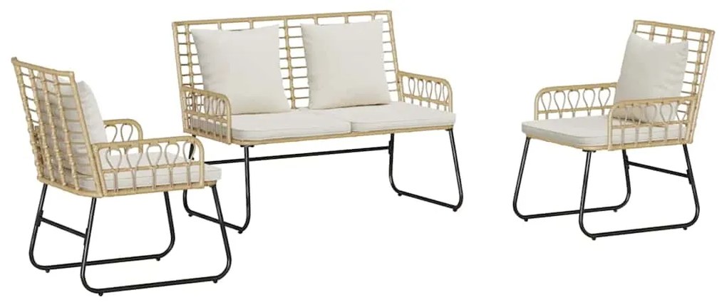 Conjunto de Jantar para Jardim 3 pcs Preto, Antracite