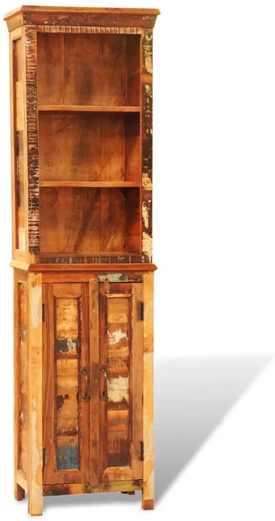 Estante vintage de madeira reciclada maciça