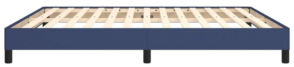 Estrutura de cama sem colchão 160x200 cm tecido azul