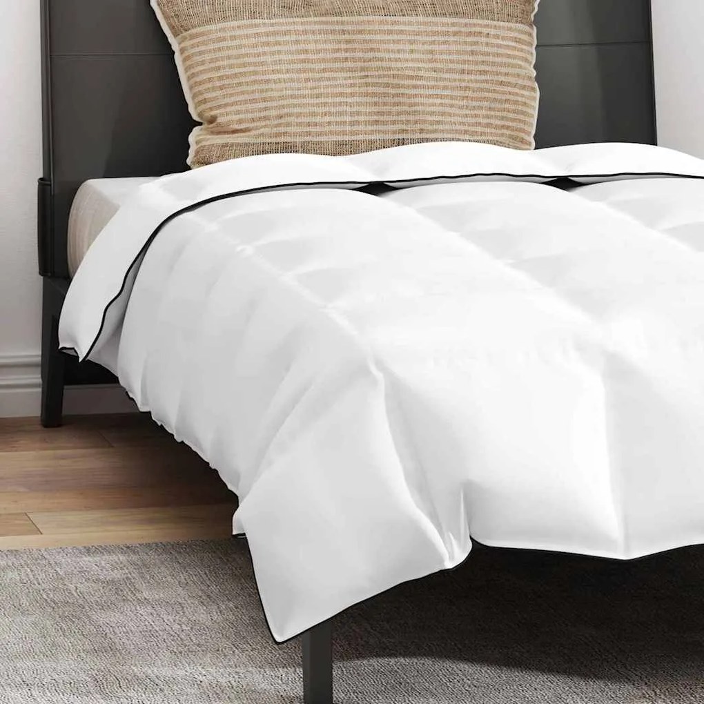 Edredão com travesseiro 2 pcs Branco 135 x 220 cm Penugem