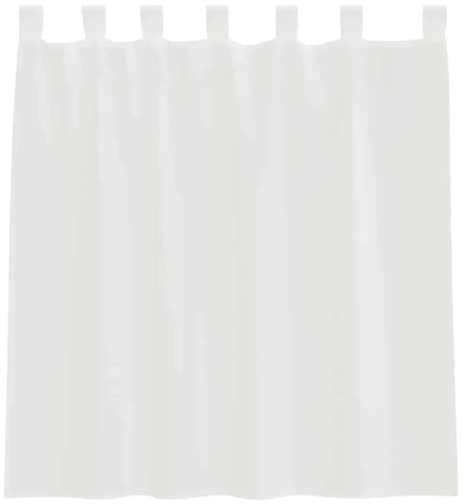Cortinas de voile com laços 2 pcs branco 140x140 cm