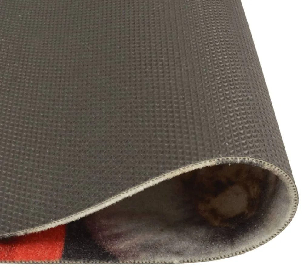 Tapete de cozinha lavável 60x300 cm veludo padrão vinho/jantar