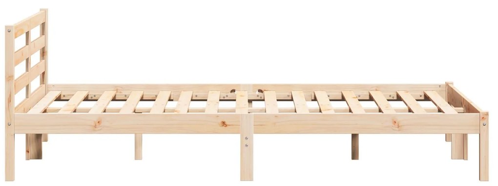 Cama com Cabeceira vidaXL 140x210 cm Madeira de Pinho