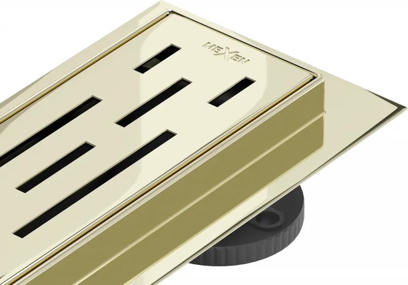 Mexen Flat M01 ralo linear 90 cm, dourado - 1520090-15