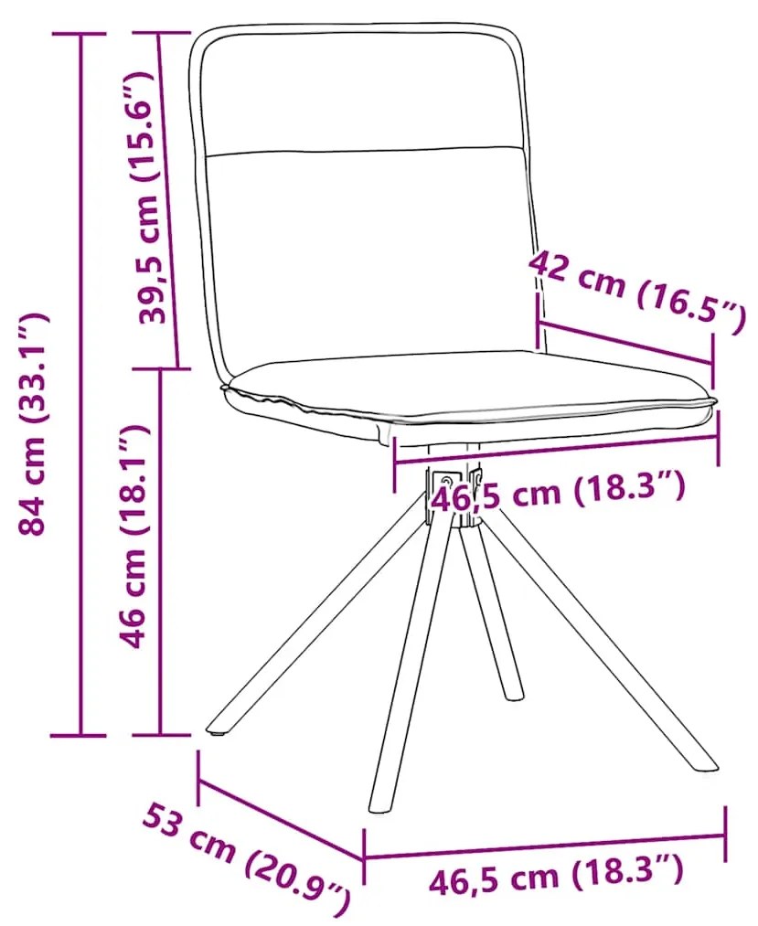 Cadeiras de jantar 2 pcs tecido cinzento-acastanhado