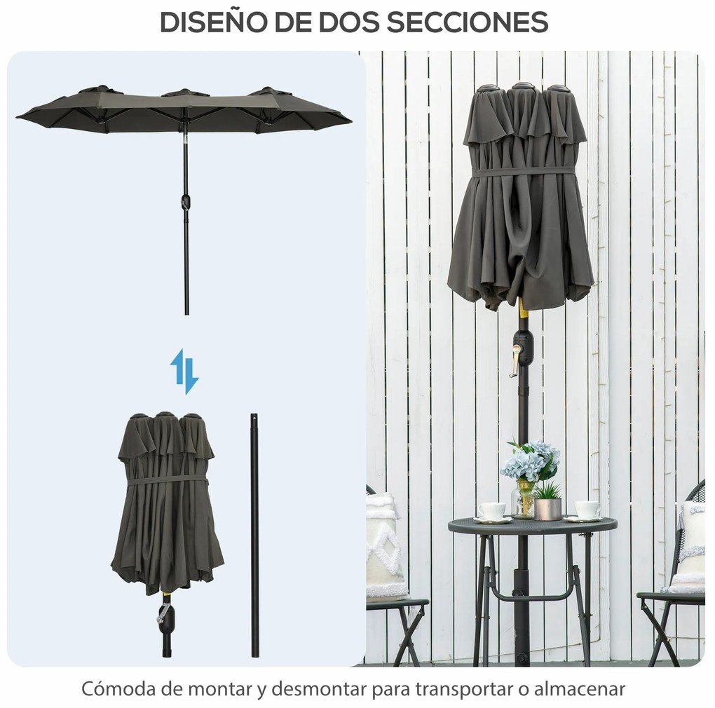 Guarda-sol de Jardim – Modelo Grosseto – 285x147x227 – Proteção Solar