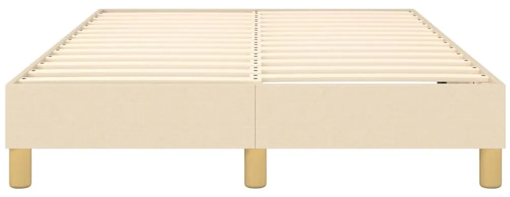 Estrutura de cama sem colchão 120x200 cm tecido cor creme