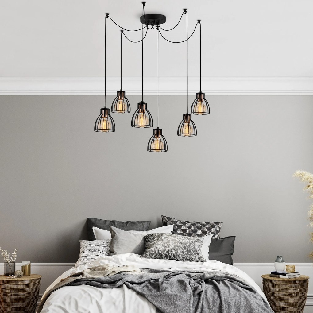 Candeeiro de Teto Kemah – Preto – Diâmetro 135 cm, Altura 106 cm