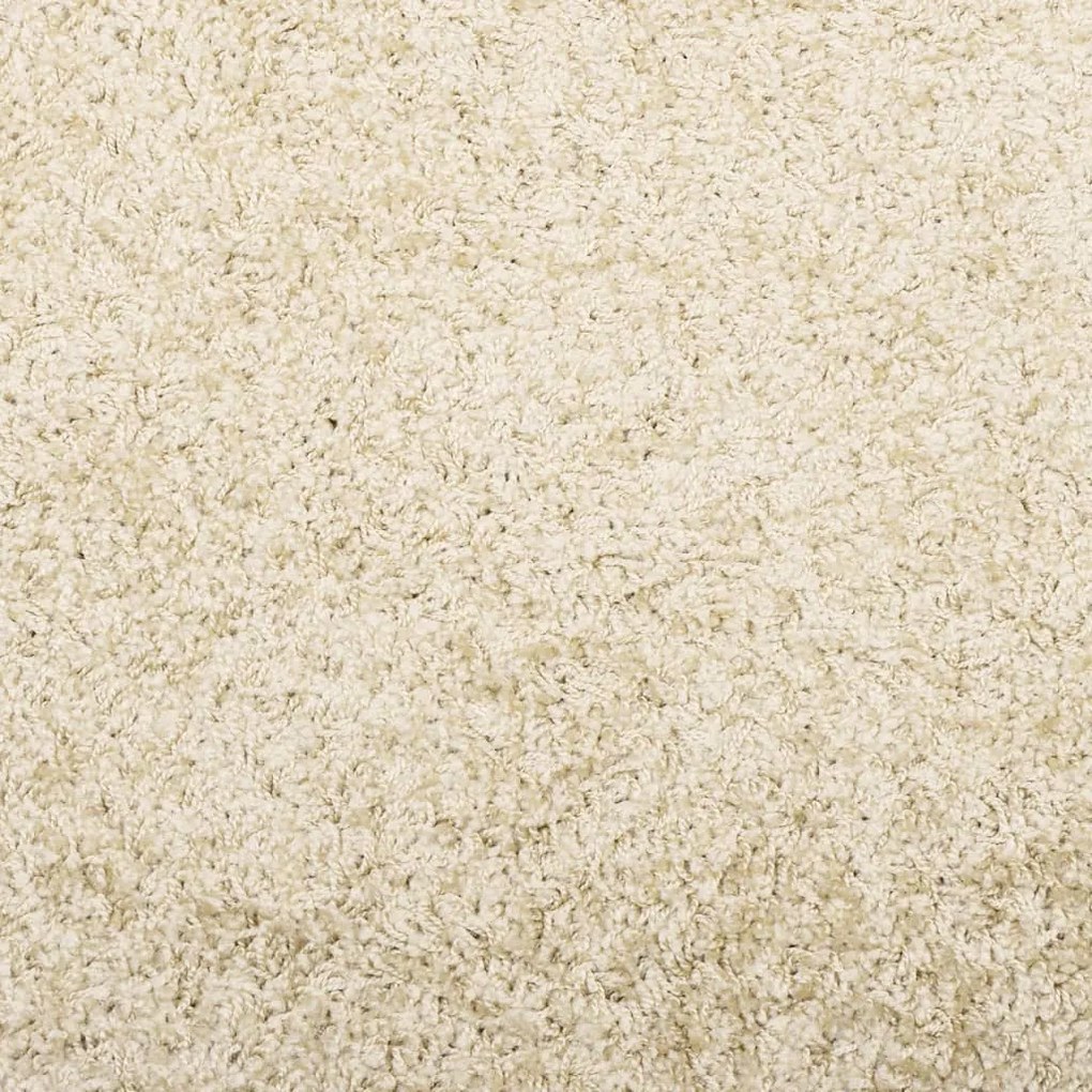Tapete shaggy de pelo alto PAMPLONA Ø 80 cm dourado